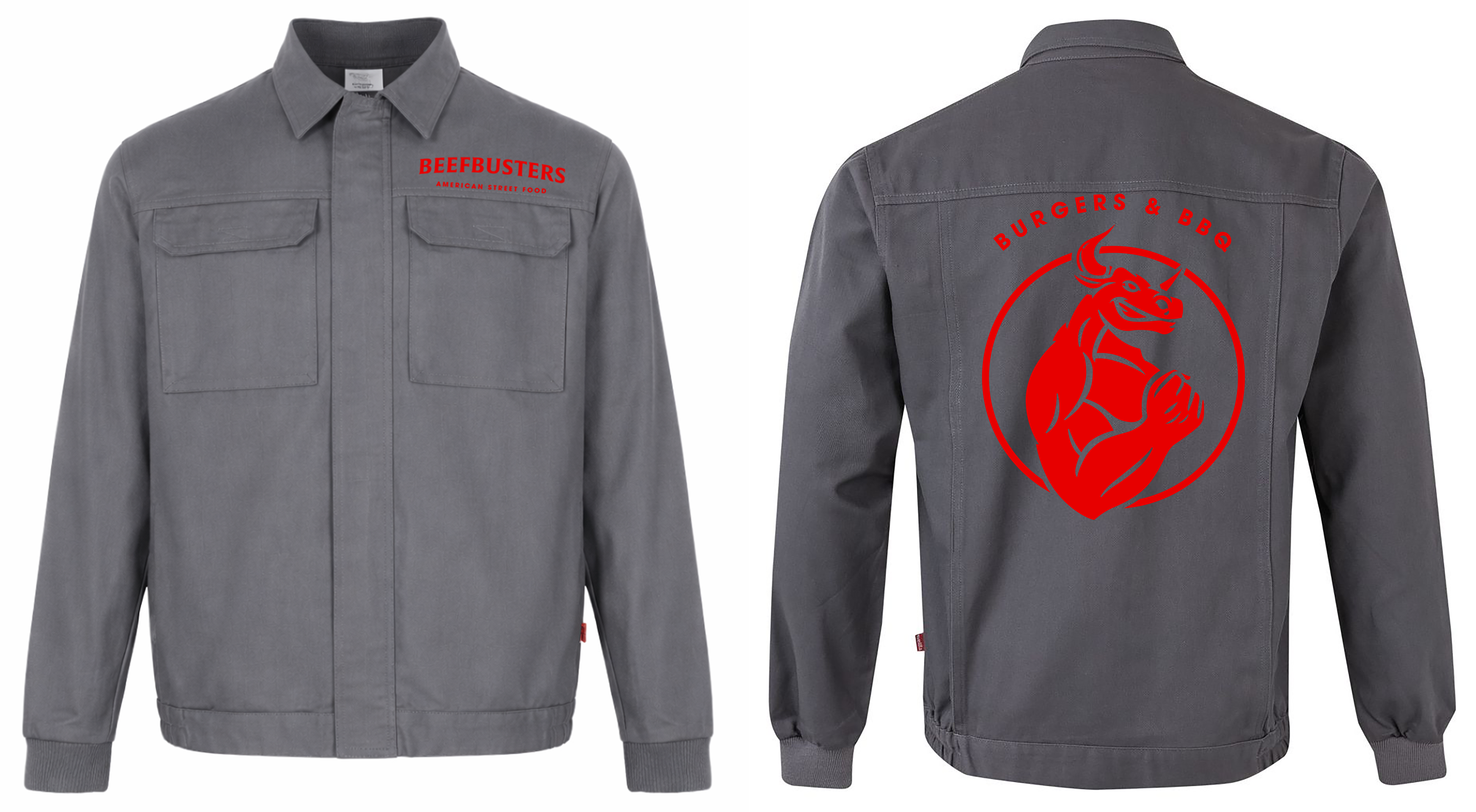 Beefbusters Jacke grau Model 1
